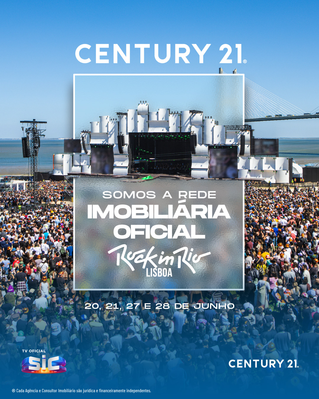 Rock in Rio Lisboa 2026 — CENTURY 21 é a Rede Imobiliária Oficial